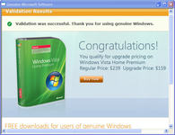 Windows Genuine Validation results run on my office XP pro desktop
